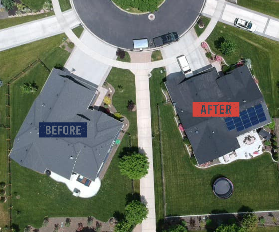 Genesis Roof Revive bio-oil treatment applied by drone with no foot traffic on the roof